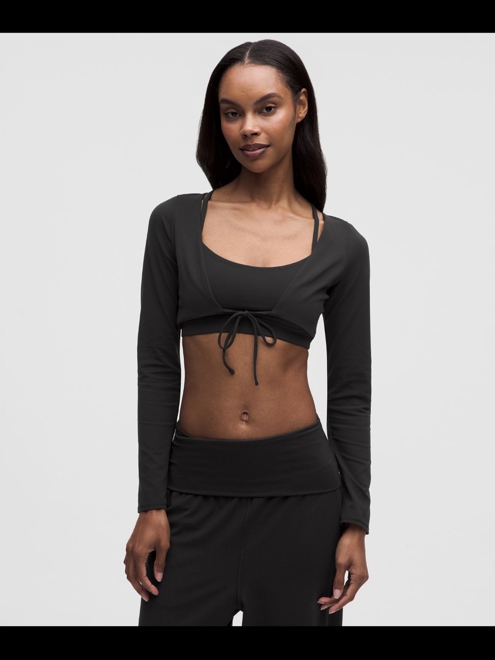 NWT lululemon Nulu Mesh-Back Tie-Front Cropped Cardigan